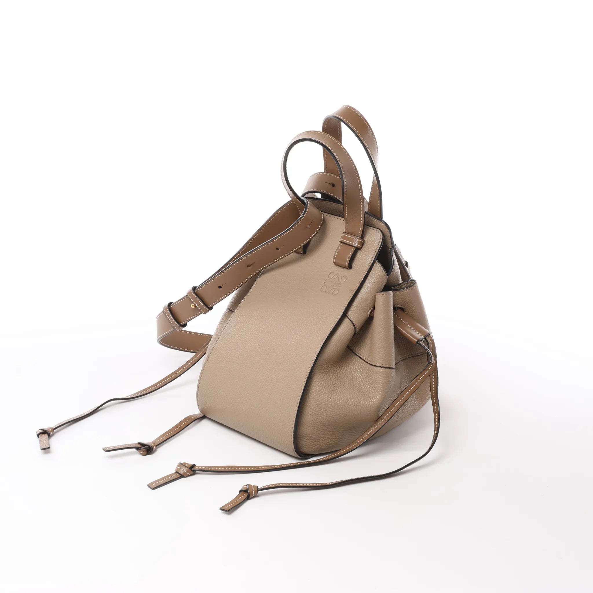 LOEWE Hammock Small Leather 2Way Handbag in Beige