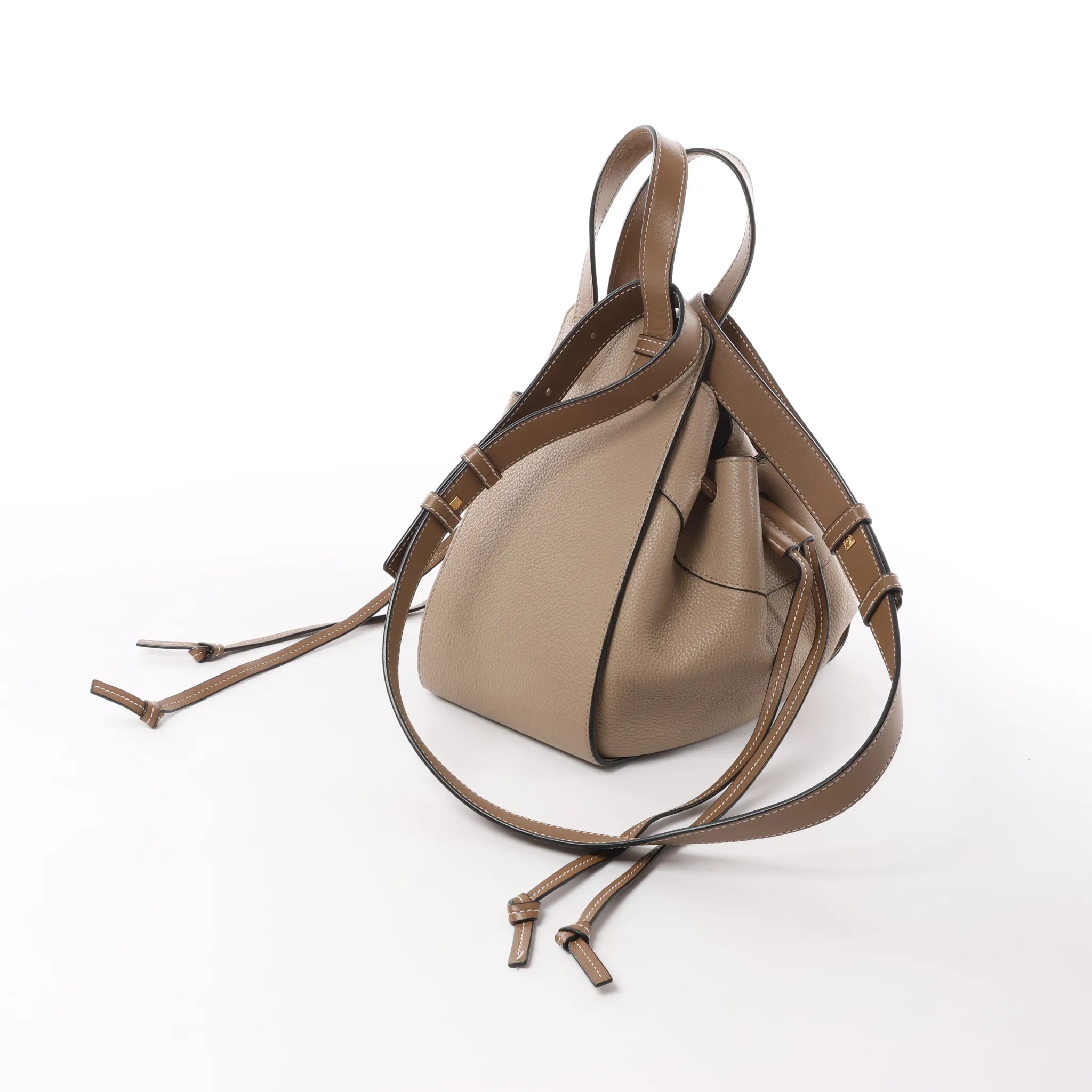 LOEWE Hammock Small Leather 2Way Handbag in Beige