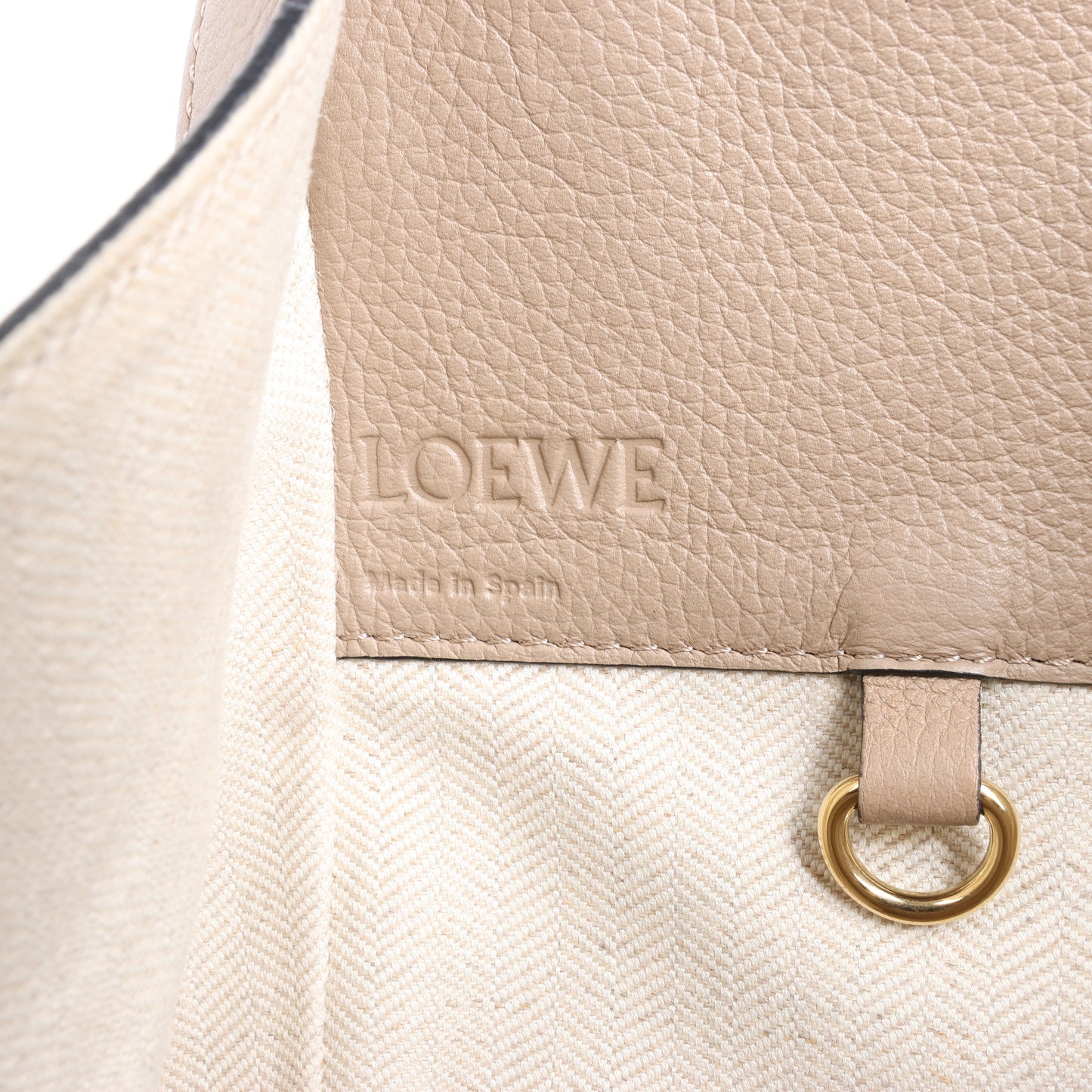 LOEWE Hammock Medium Leather 2Way Handbag in Beige