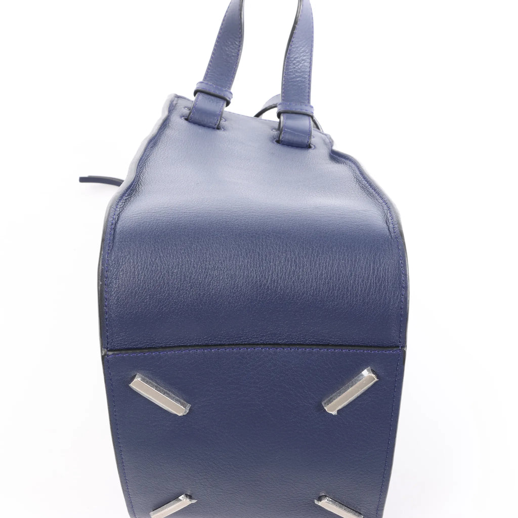 LOEWE Hammock Medium Leather 2Way Handbag in Navy Blue