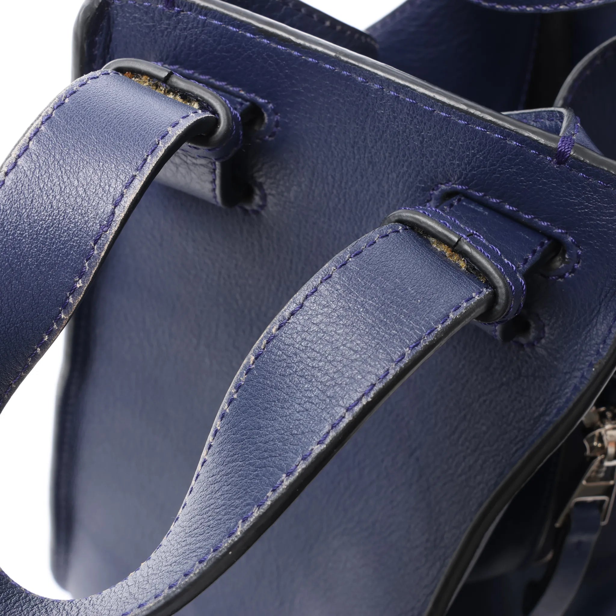 LOEWE Hammock Medium Leather 2Way Handbag in Navy Blue