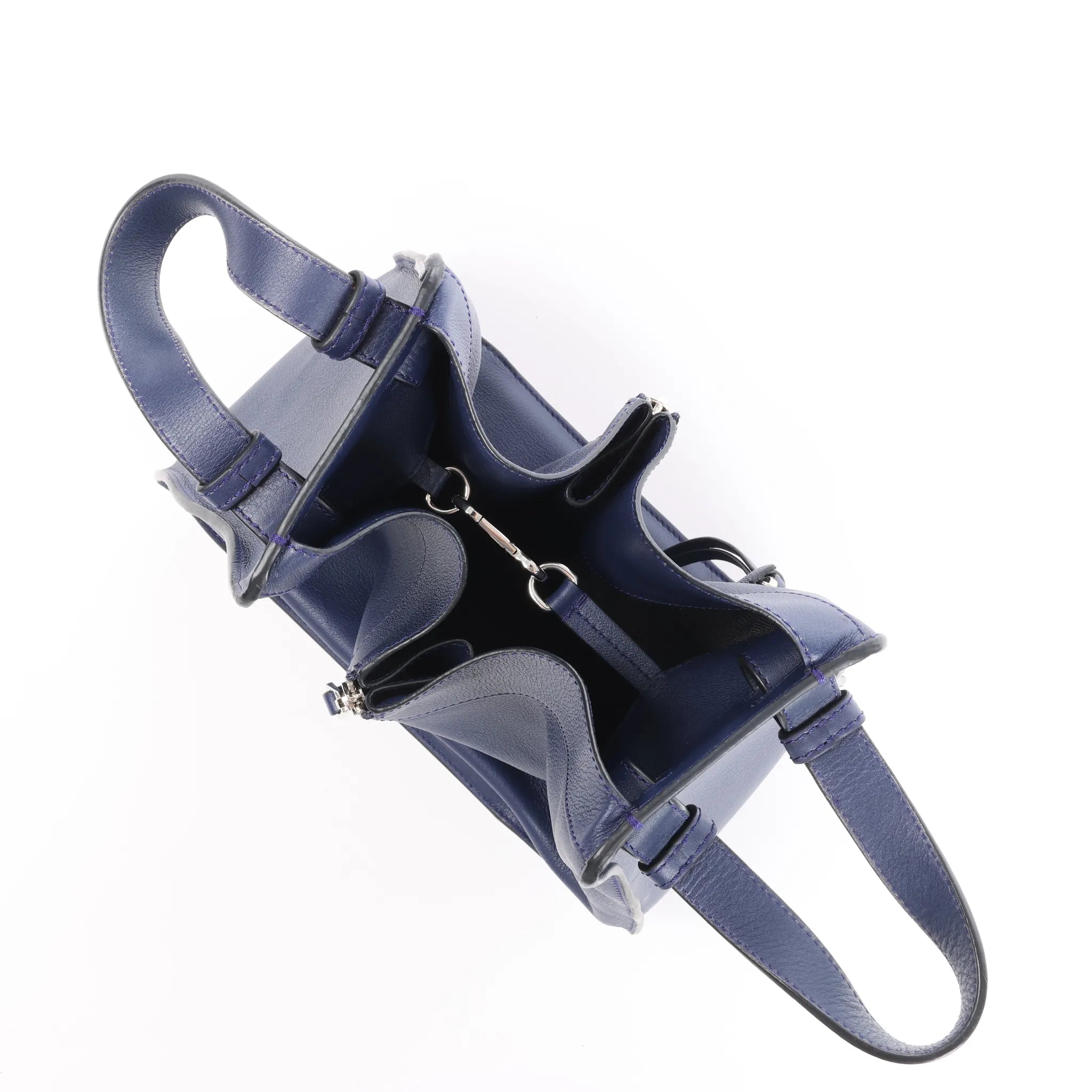 LOEWE Hammock Medium Leather 2Way Handbag in Navy Blue