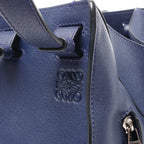 LOEWE Hammock Medium Leather 2Way Handbag in Navy Blue
