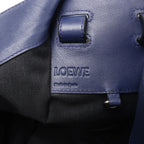 LOEWE Hammock Medium Leather 2Way Handbag in Navy Blue