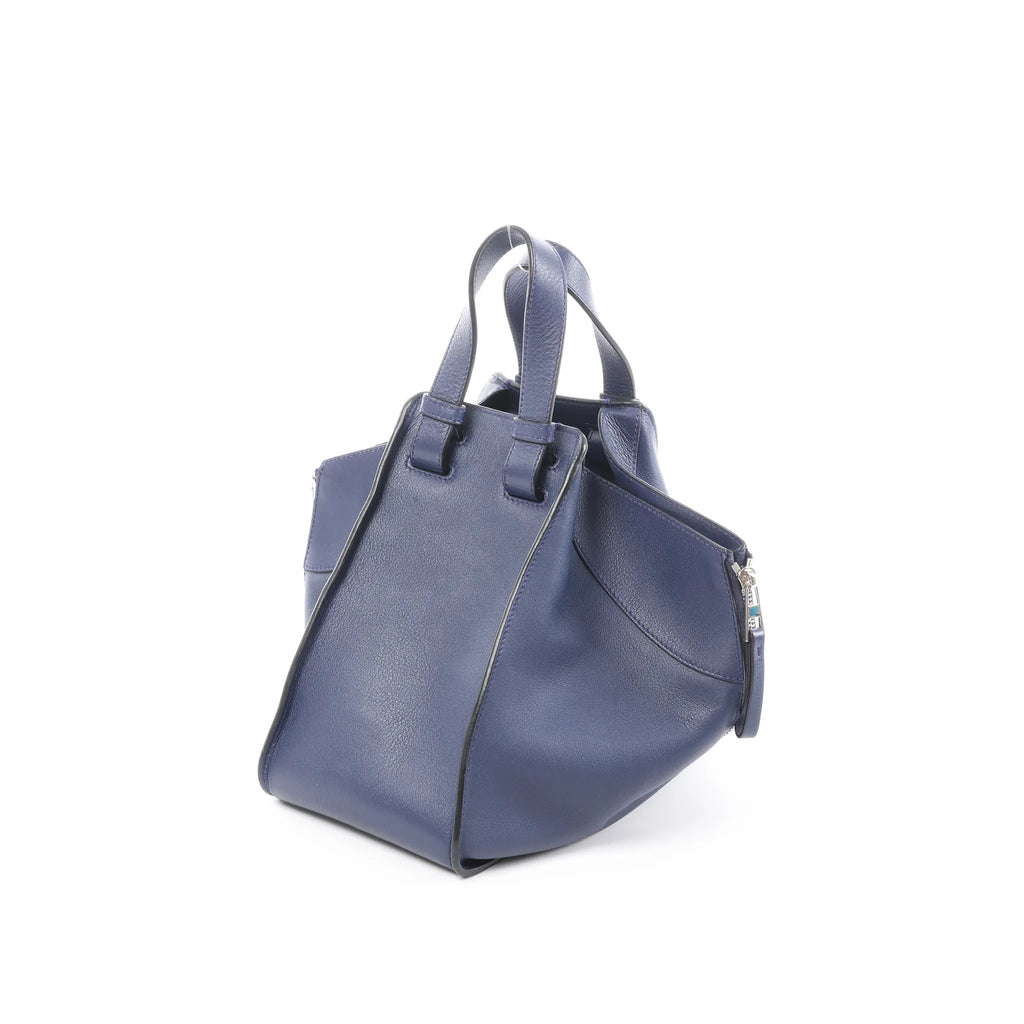 LOEWE Hammock Medium Leather 2Way Handbag in Navy Blue
