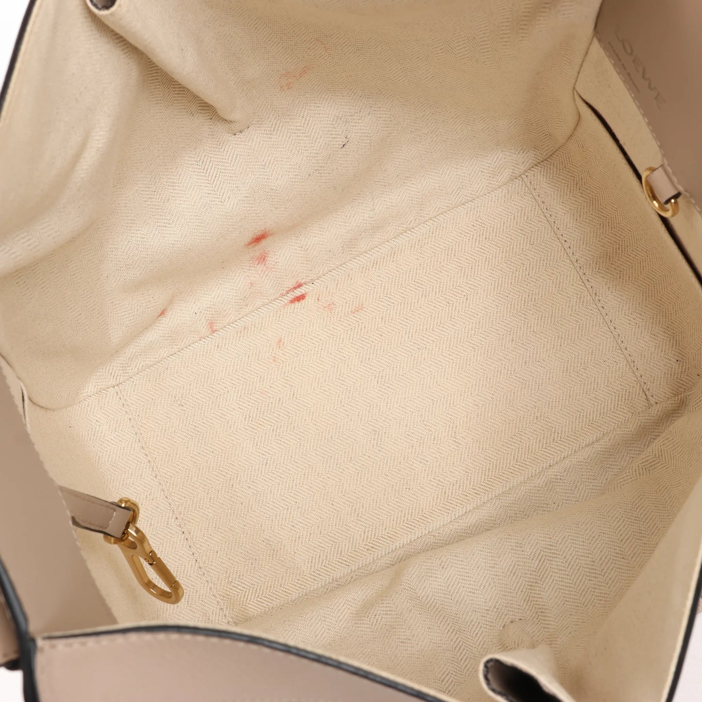 LOEWE Hammock Kleine 2-Wege-Handtasche aus Leder in Beige