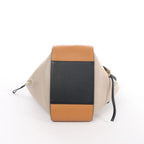 LOEWE Hammock Small Leather 2Way Handbag in Orange x Black x Beige
