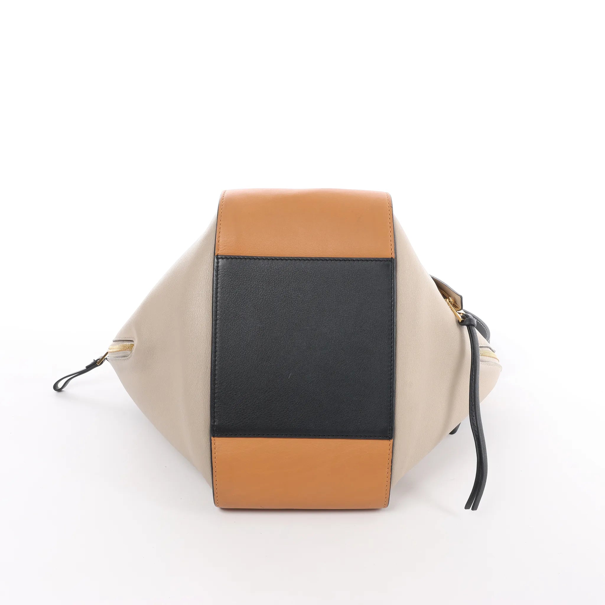 LOEWE Hammock Small Leather 2Way Handbag in Orange x Black x Beige