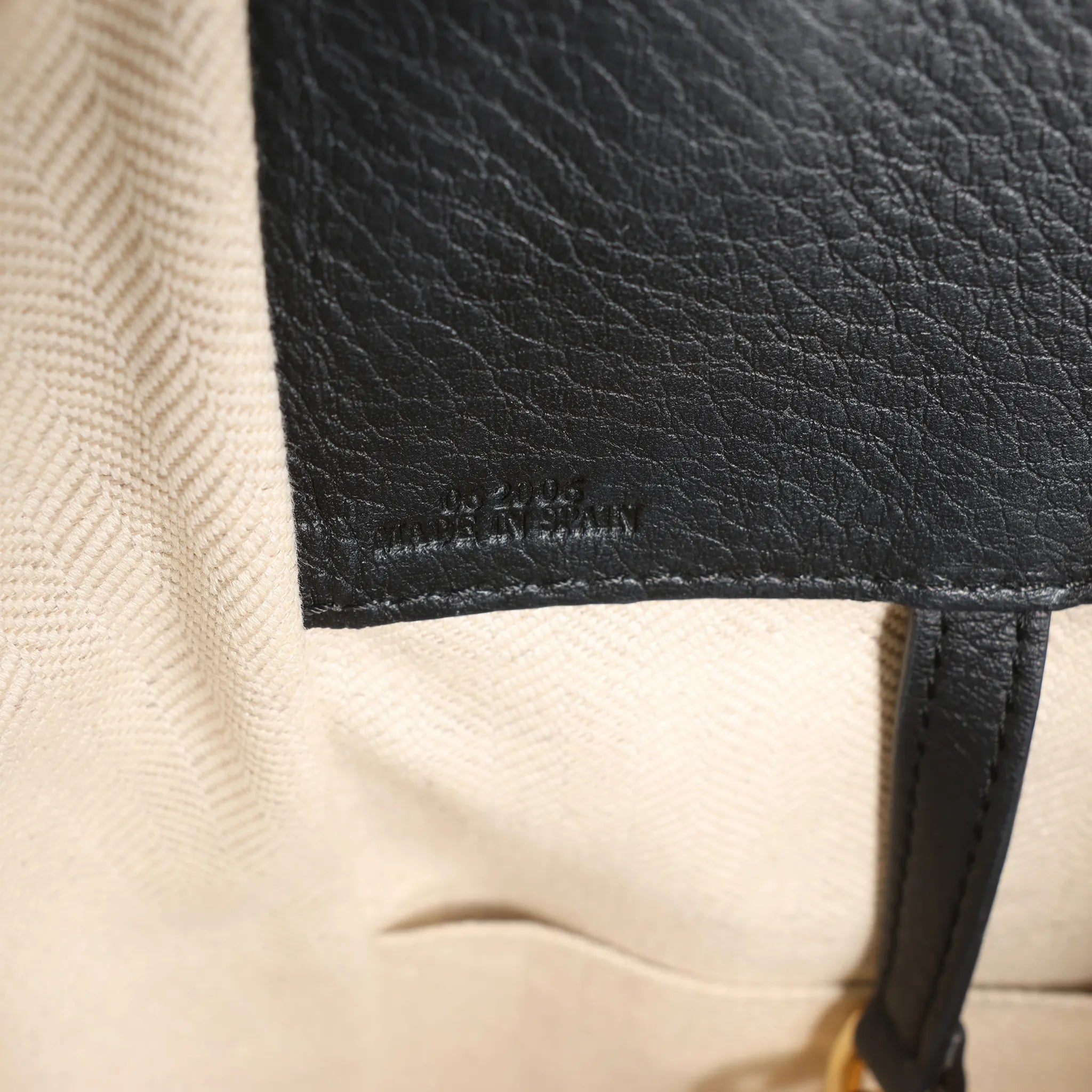 LOEWE Hammock Small Leather 2Way Handbag in Orange x Black x Beige