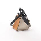 LOEWE Hammock Small Leather 2Way Handbag in Orange x Black x Beige