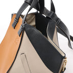 LOEWE Hammock Small Leather 2Way Handbag in Orange x Black x Beige