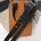 LOEWE Hammock Small Leather 2Way Handbag in Orange x Black x Beige
