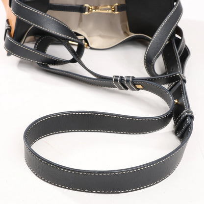 LOEWE Hammock Small Leather 2Way Handbag in Orange x Black x Beige