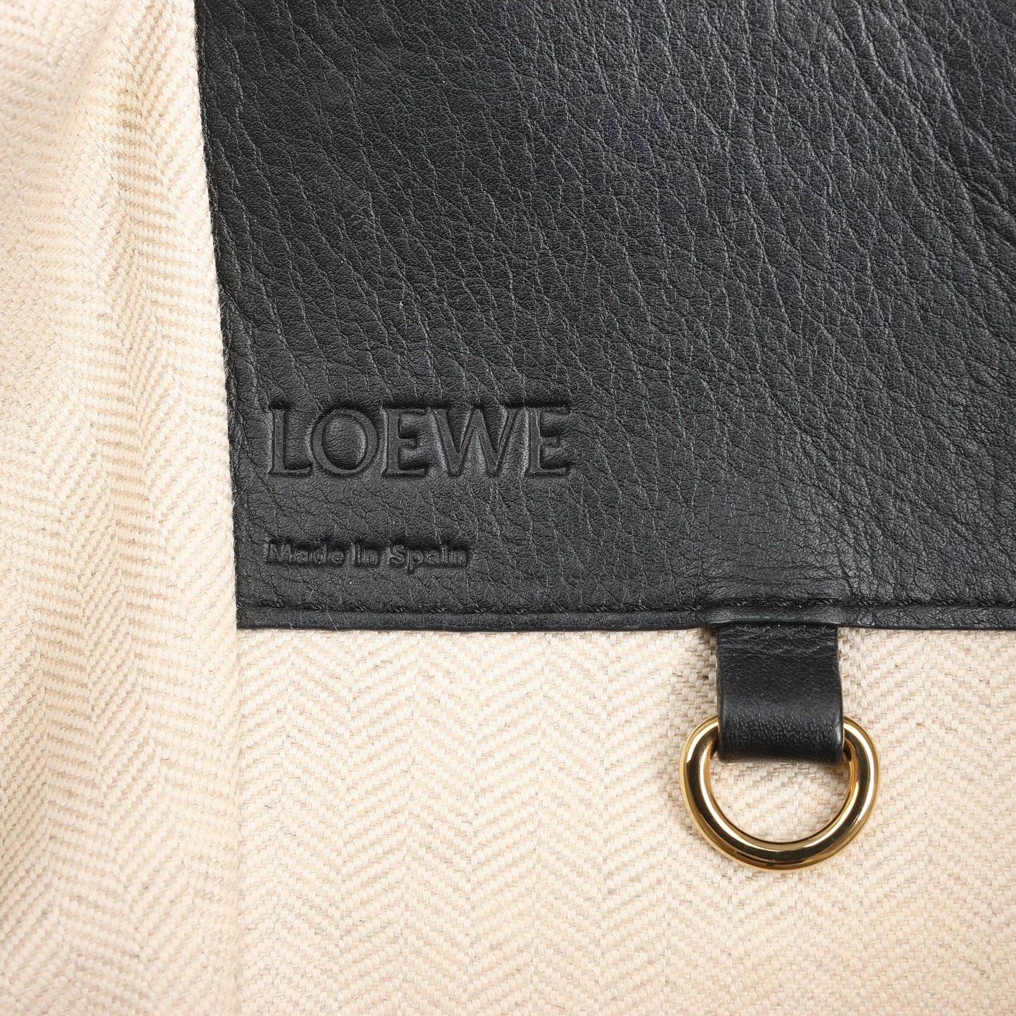 LOEWE Hammock Small Leather 2Way Handbag in Orange x Black x Beige