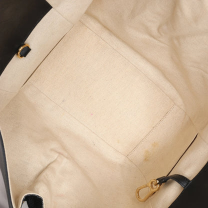 LOEWE Hammock Small Leather 2Way Handbag in Orange x Black x Beige