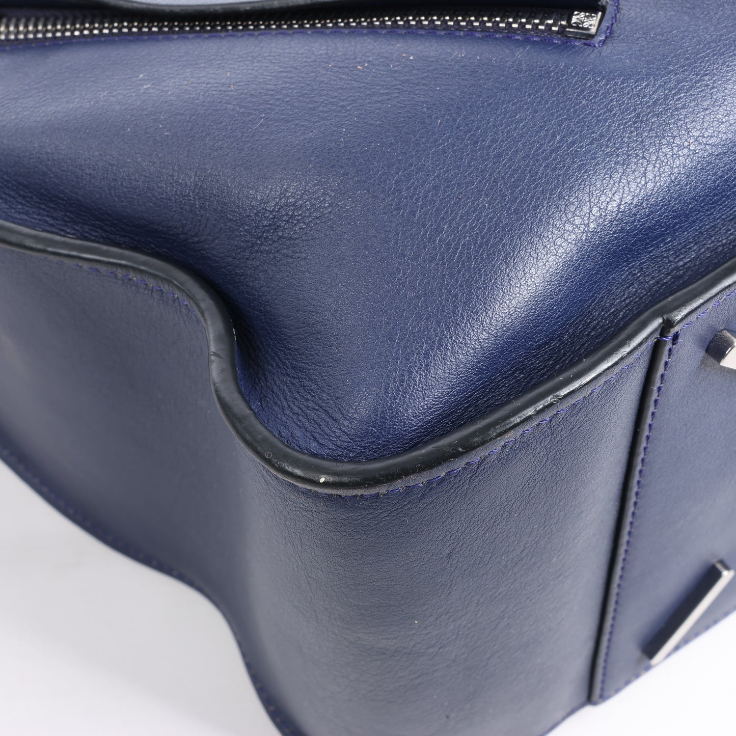 Petit sac à main bidirectionnel en cuir LOEWE Hammock, bleu marine