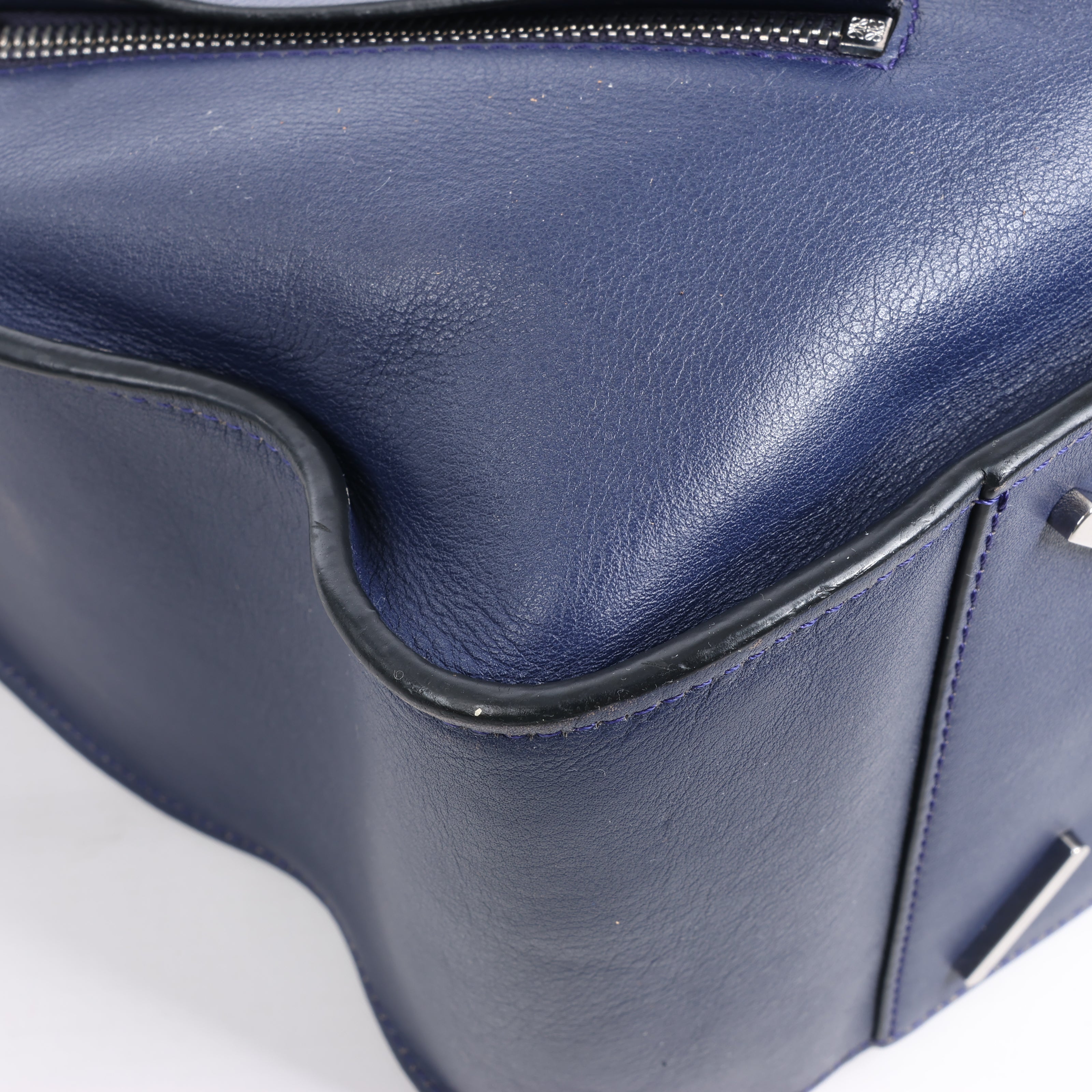 LOEWE Hammock Small Leather 2Way Handbag in Navy Blue