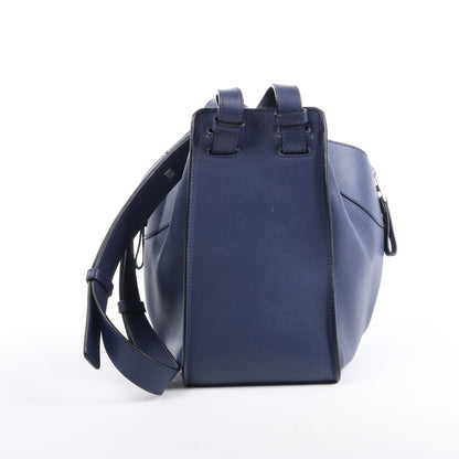 Petit sac à main bidirectionnel en cuir LOEWE Hammock, bleu marine