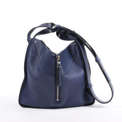 Petit sac à main bidirectionnel en cuir LOEWE Hammock, bleu marine