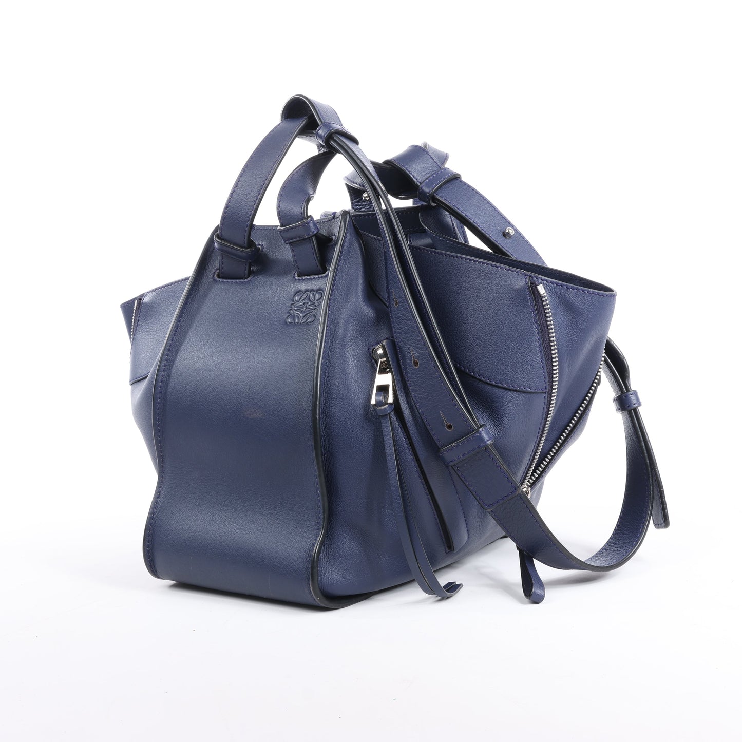 LOEWE Hammock Small Leather 2Way Handbag in Navy Blue