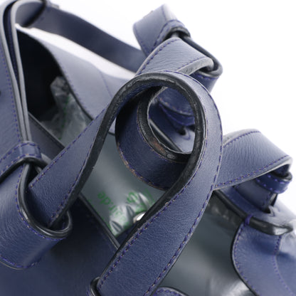 Petit sac à main bidirectionnel en cuir LOEWE Hammock, bleu marine