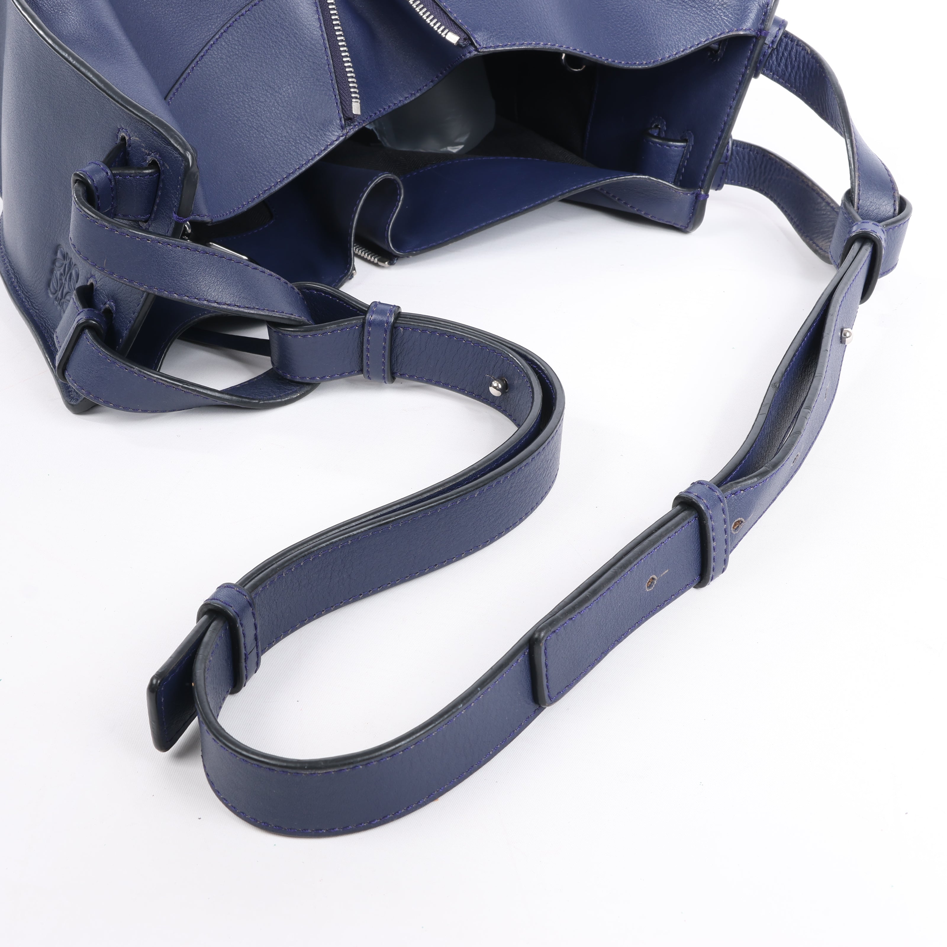 LOEWE Hammock Small Leather 2Way Handbag in Navy Blue