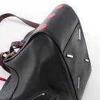 LOEWE Hammock Small Leather 2Way Handbag in Black x Red