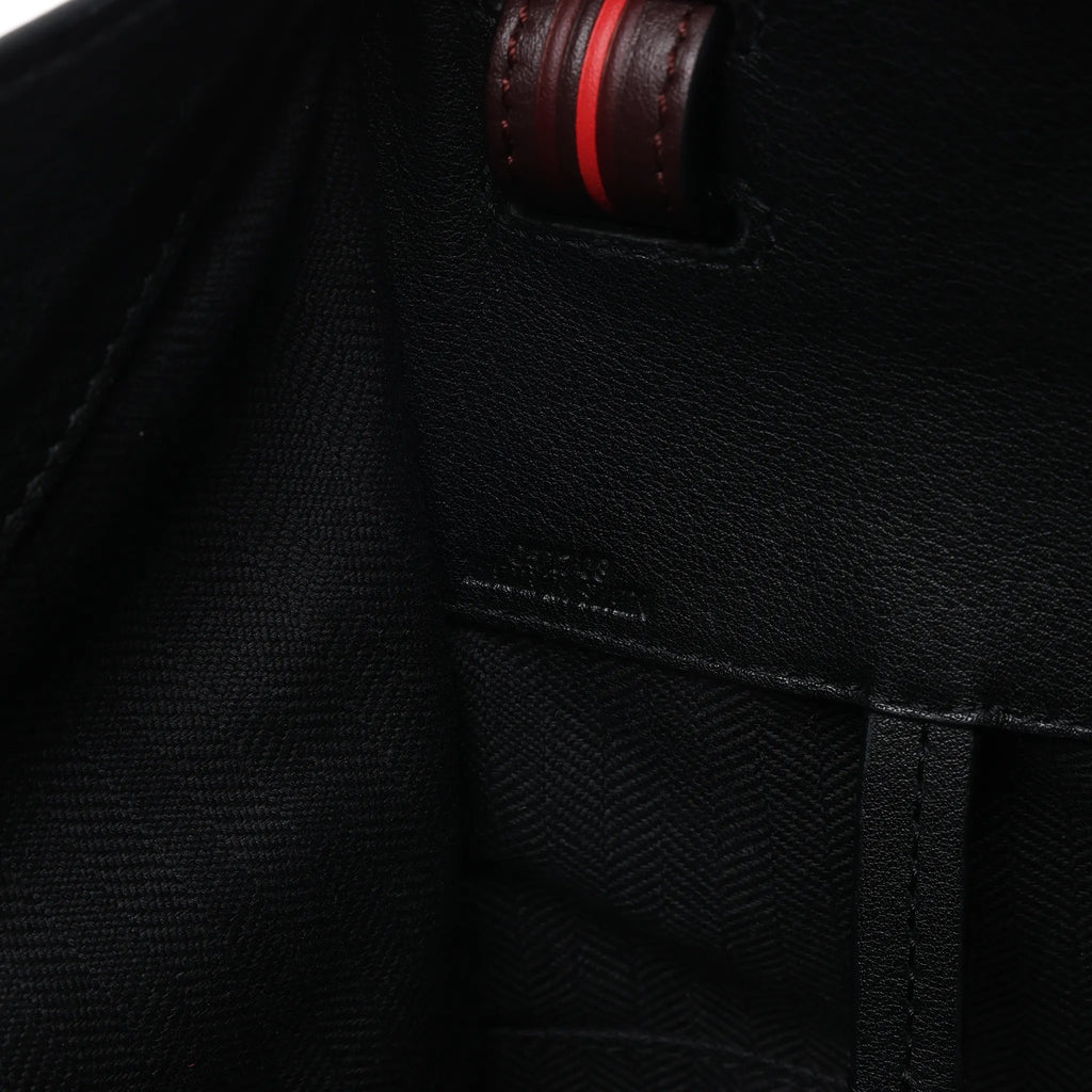 LOEWE Hammock Small Leather 2Way Handbag in Black x Red
