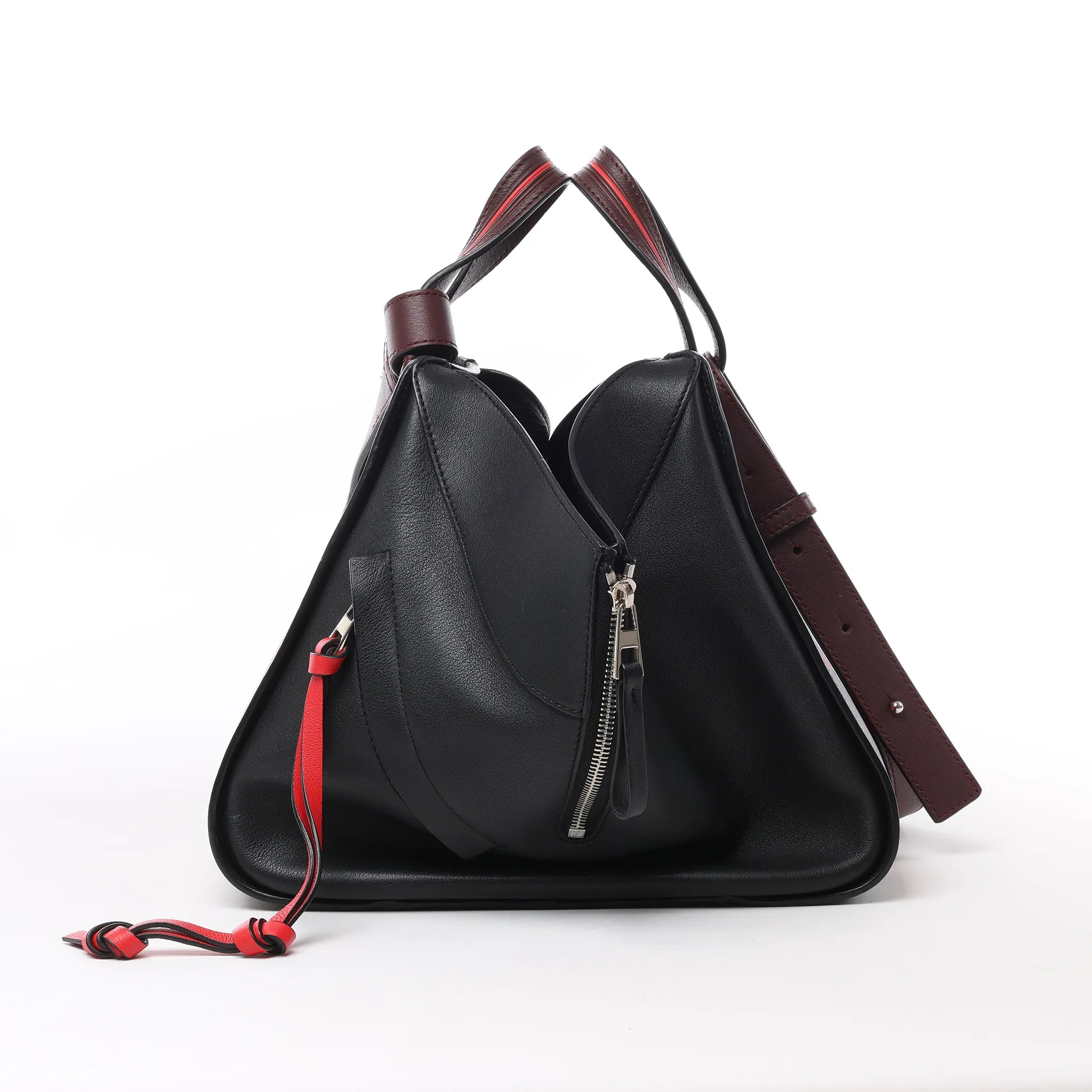 LOEWE Hammock Small Leather 2Way Handbag in Black x Red