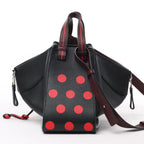 LOEWE Hammock Small Leather 2Way Handbag in Black x Red