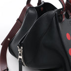 LOEWE Hammock Small Leather 2Way Handbag in Black x Red