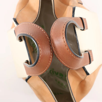 LOEWE Hammock Small Leather x Suede Handbag in Brown x Beige