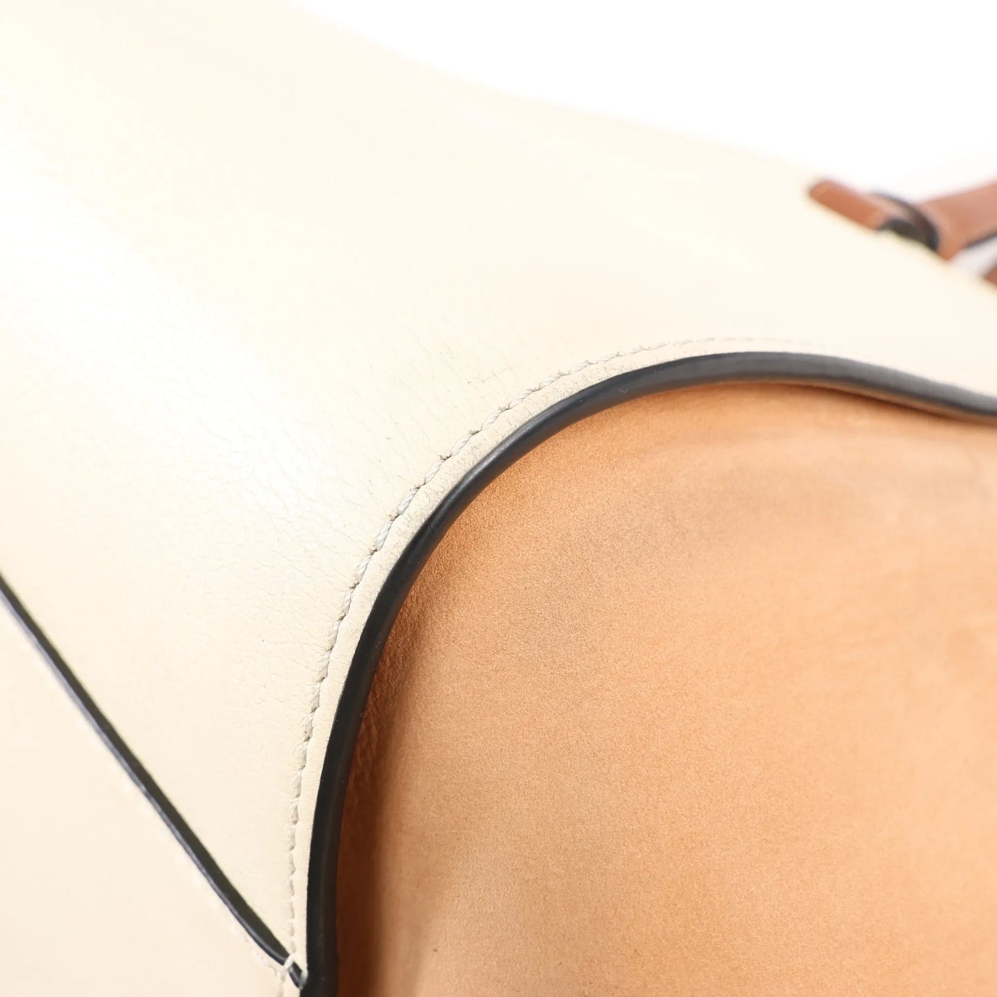 LOEWE Hammock Small Leather x Suede Handbag in Brown x Beige