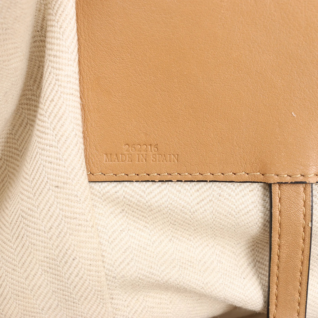 LOEWE Hammock Small Leather x Suede Handbag in Brown x Beige