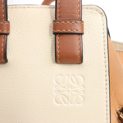 LOEWE Hammock Small Leather x Suede Handbag in Brown x Beige