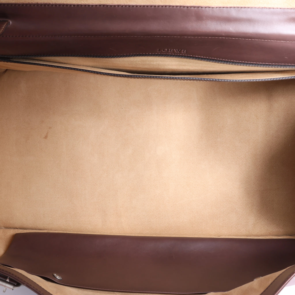 Bolso de viaje Loewe Anagram de piel en color negro