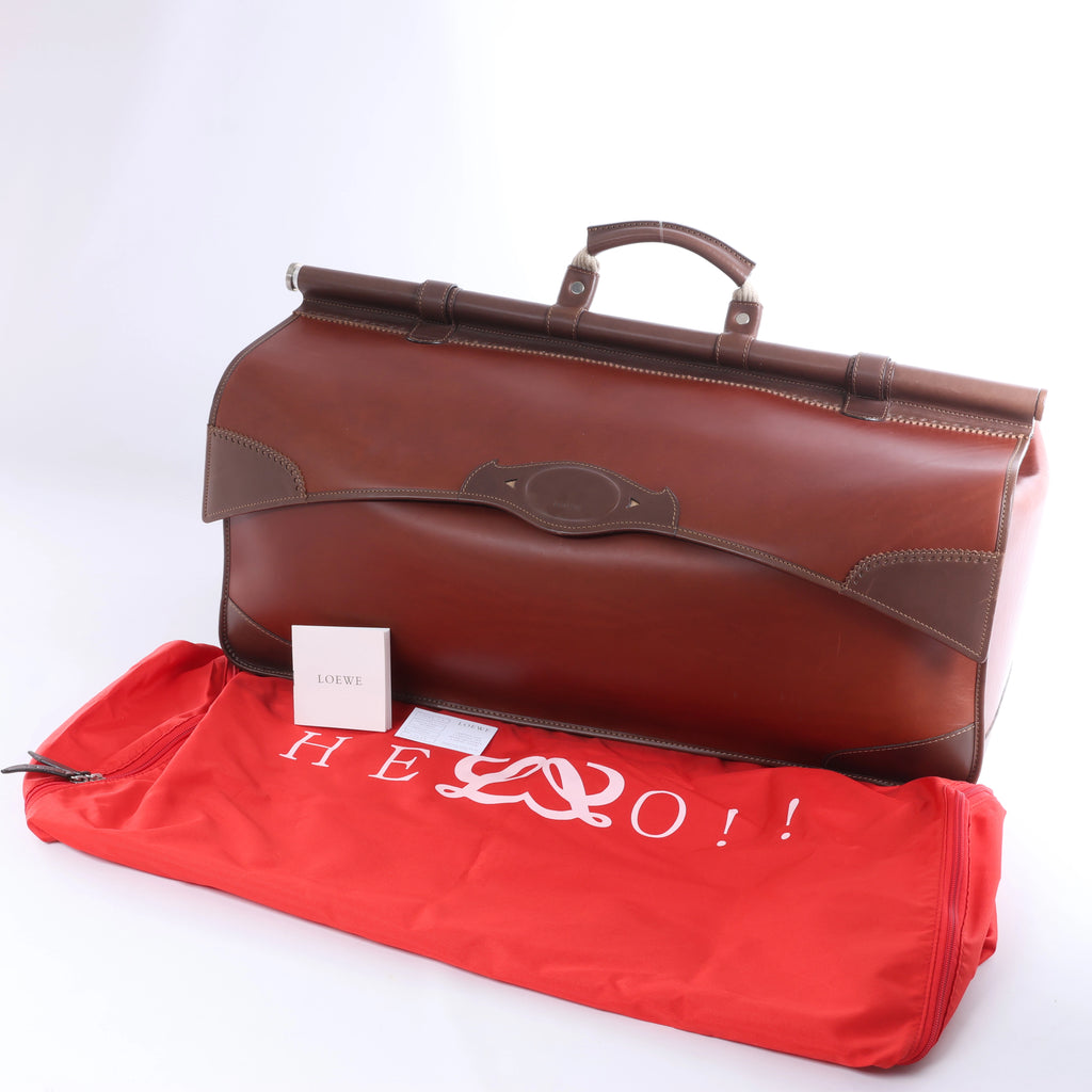 Bolso de viaje Loewe Anagram de piel en color negro
