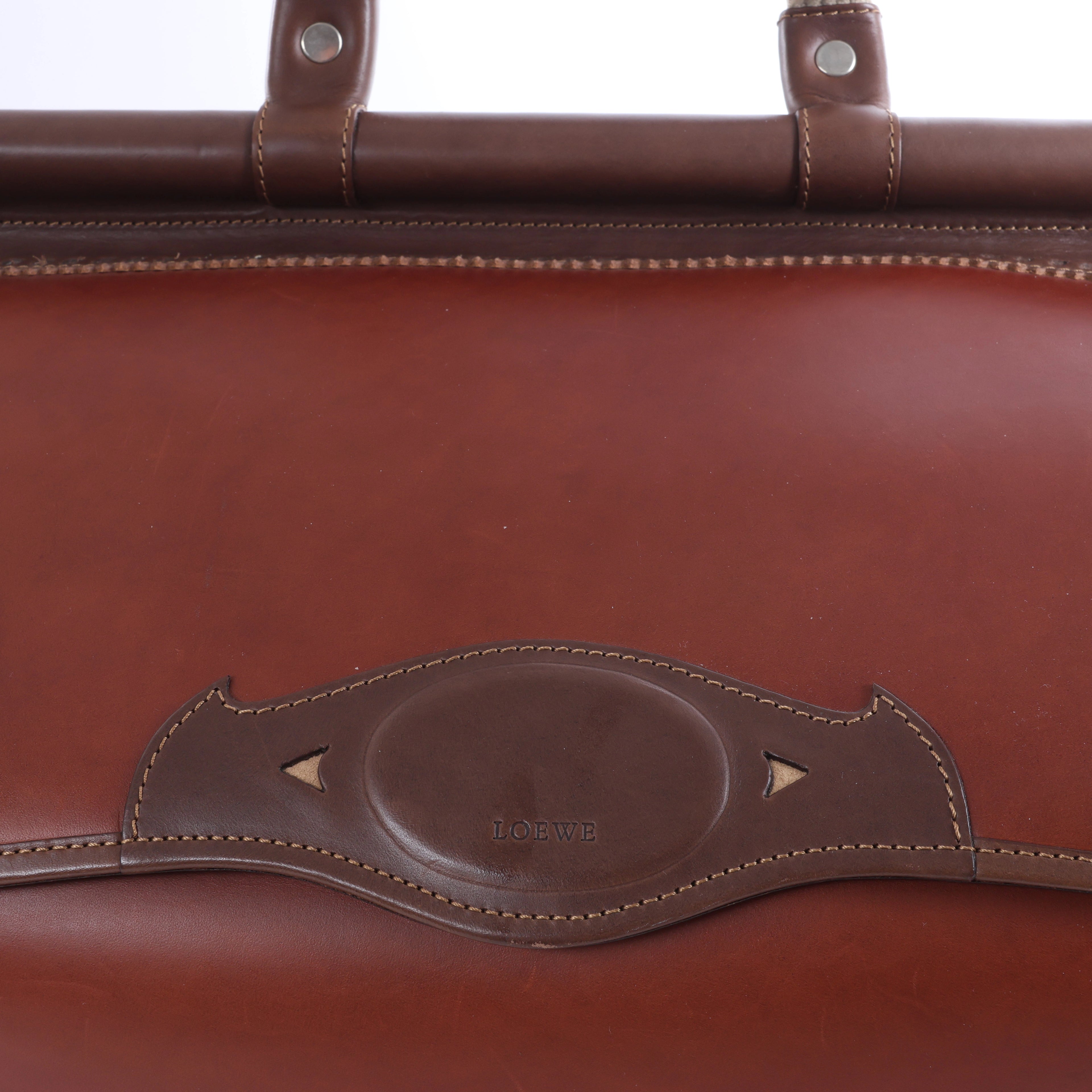 Bolso de viaje Loewe Anagram de piel en color negro