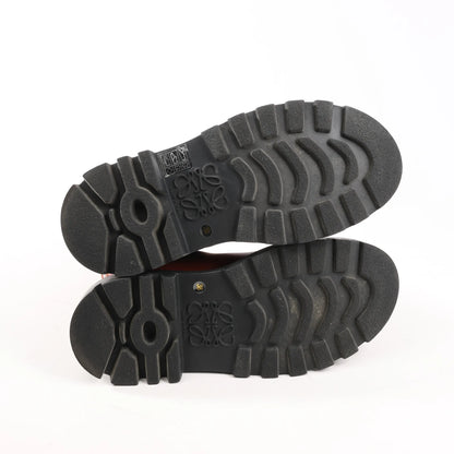 Loewe Chelsea Leather Ankle Boots in Brown 592209, Size 38 EU