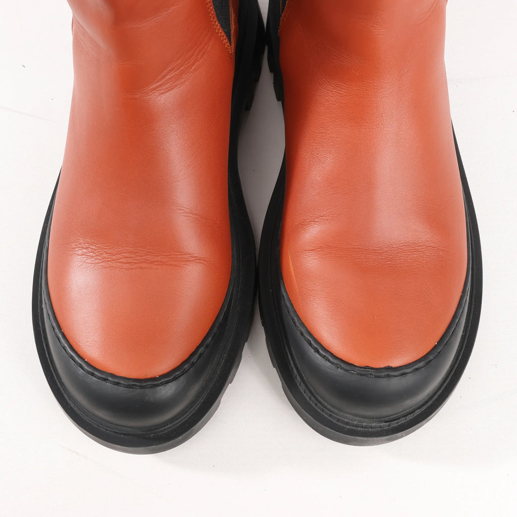 Loewe Chelsea Leather Ankle Boots in Brown 592209, Size 38 EU