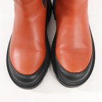 Loewe Chelsea Leather Ankle Boots in Brown 592209, Size 38 EU
