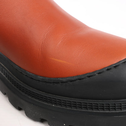 Loewe Chelsea Leather Ankle Boots in Brown 592209, Size 38 EU