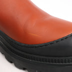 Loewe Chelsea Leather Ankle Boots in Brown 592209, Size 38 EU
