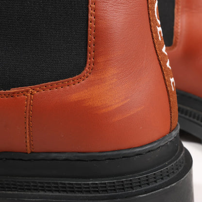 Loewe Chelsea Leather Ankle Boots in Brown 592209, Size 38 EU