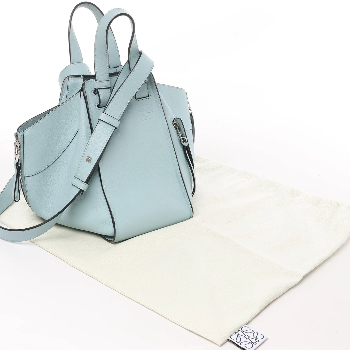 LOEWE Hammock Small Leather 2Way Handbag in Light Blue