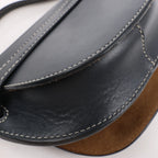 LOEWE Gate Mini Leather Crossbody Bag in Navy Blue