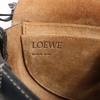 LOEWE Gate Mini Leather Crossbody Bag in Navy Blue