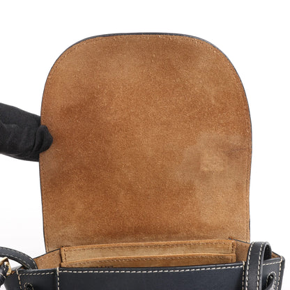 LOEWE – Gate – Mini-Umhängetasche aus Leder in Marineblau