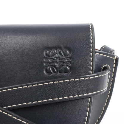 LOEWE Gate Mini Leather Crossbody Bag in Navy Blue