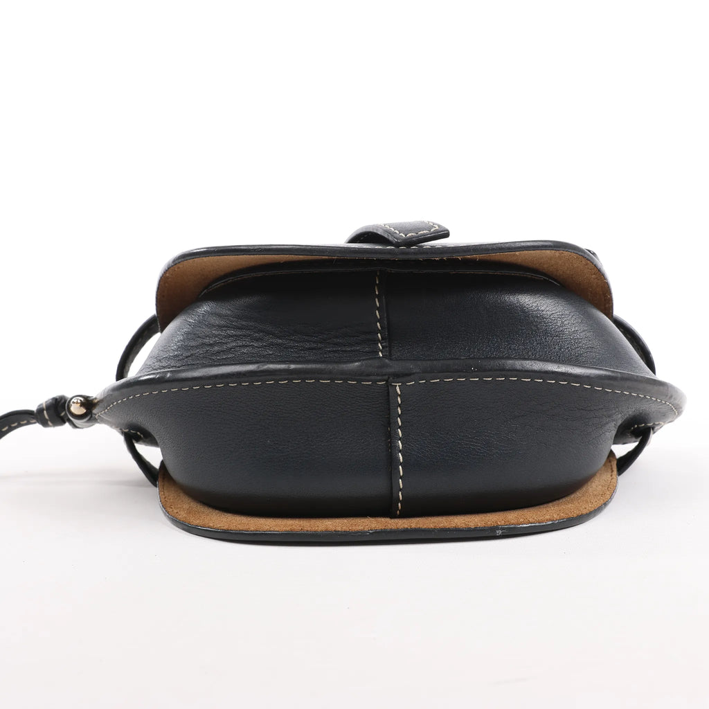 LOEWE Gate Mini Leather Crossbody Bag in Navy Blue